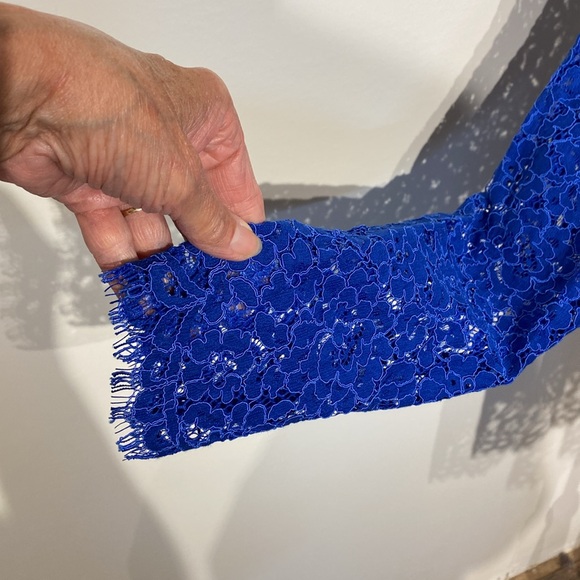 J crew Royal Blue Lace Top - Picture 3 of 6